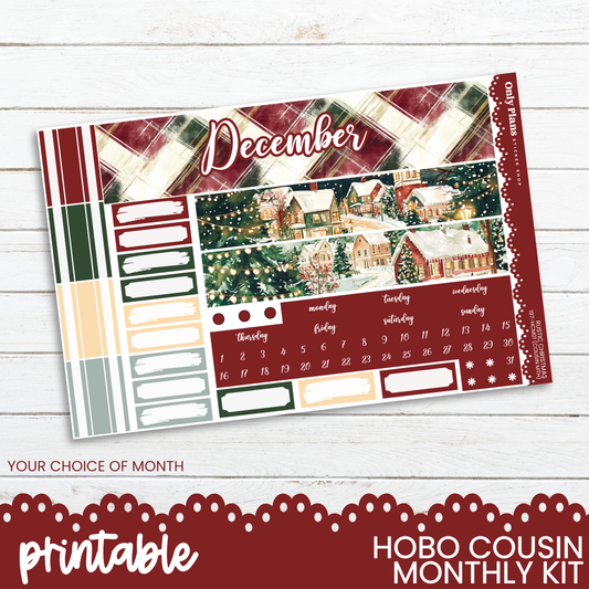 a printable christmas planner with a red background