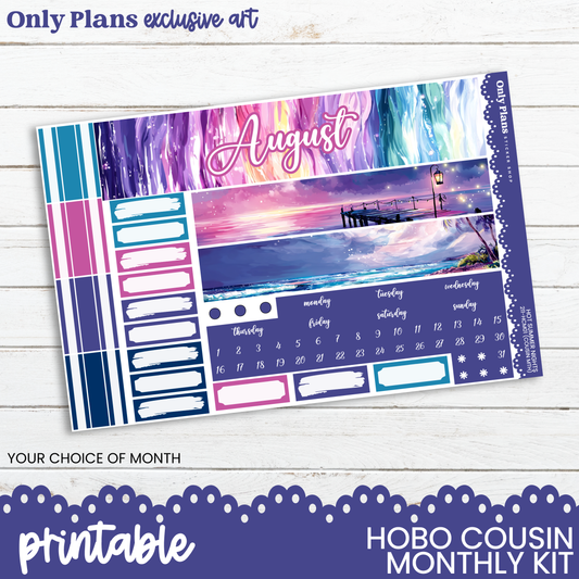 a printable planner with the month of august on it