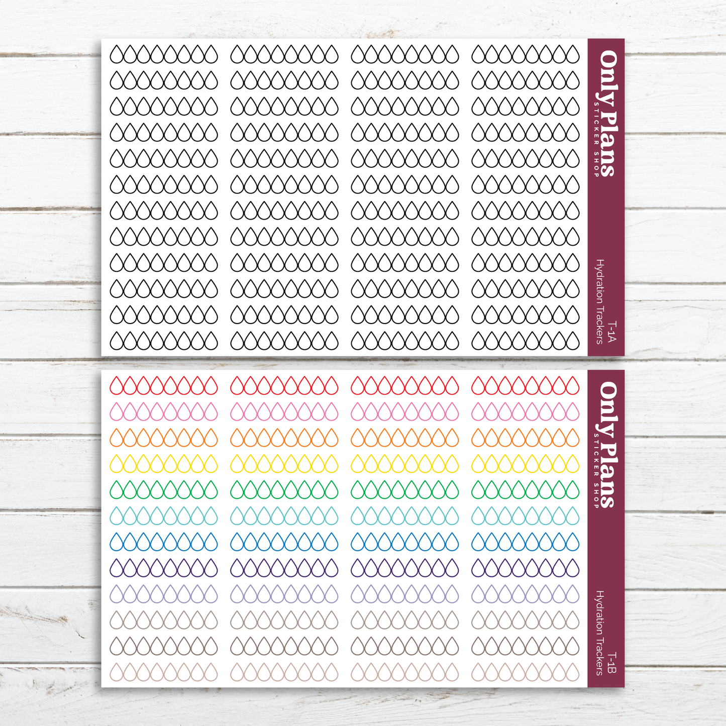 a planner sticker with a rainbow dot pattern