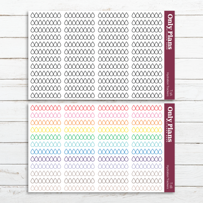 a planner sticker with a rainbow dot pattern