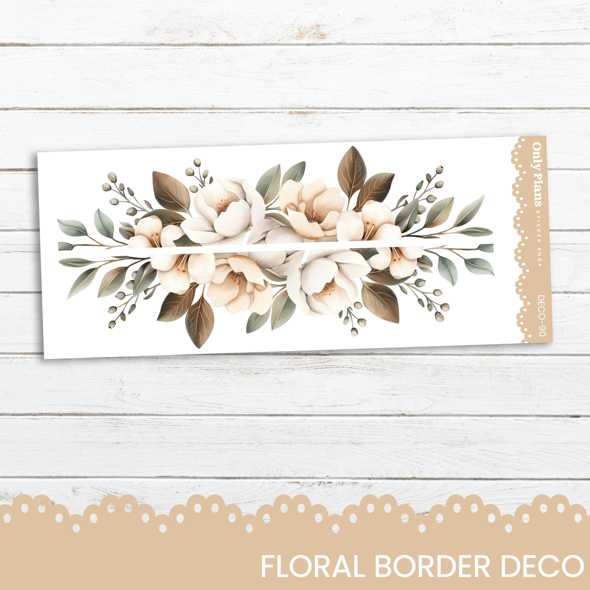 Borders Sticker Floral Border Deco Stickers - DECO-90 – Only Plans Sticker Shop