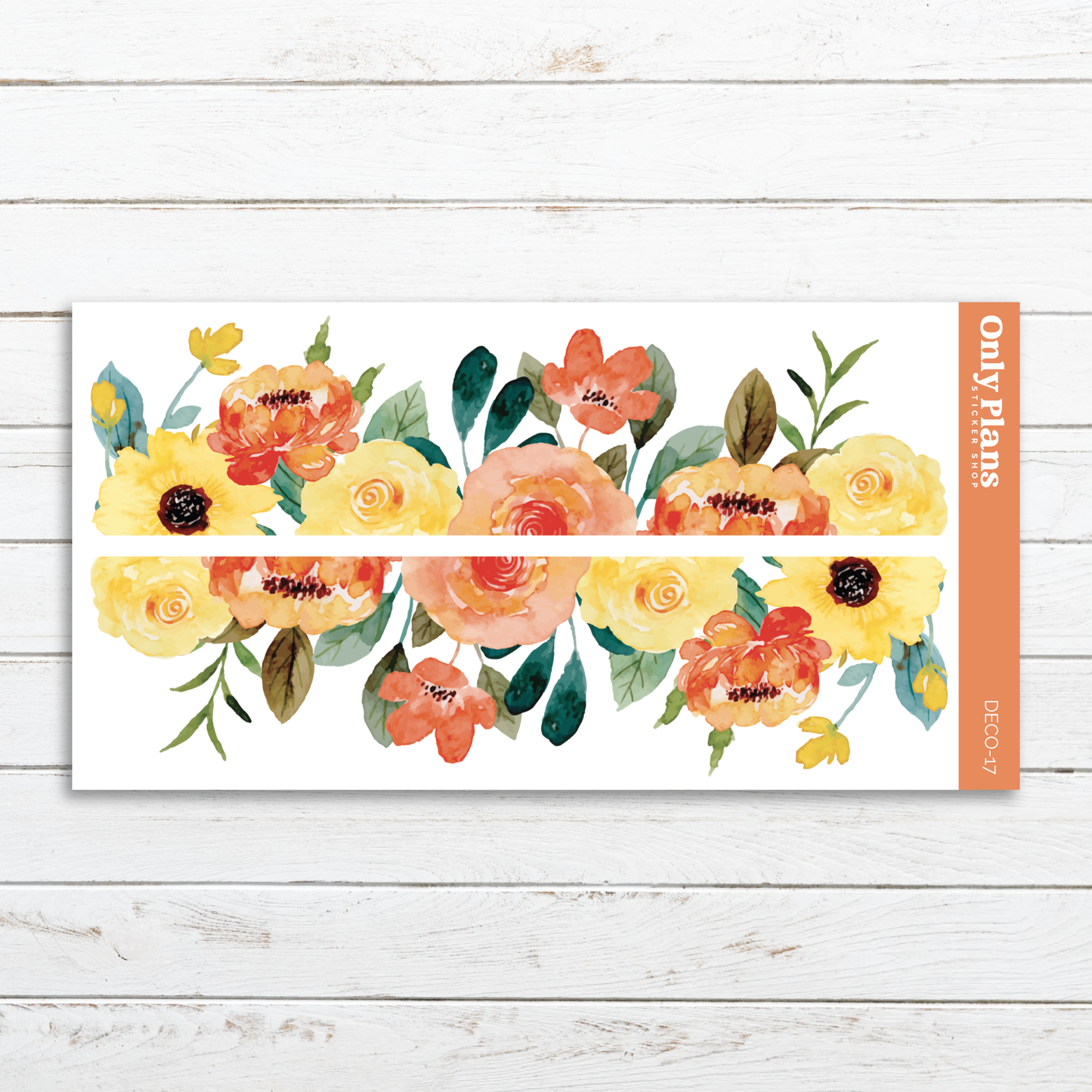 a card with watercolor flowers on it