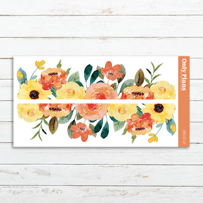 a card with watercolor flowers on it