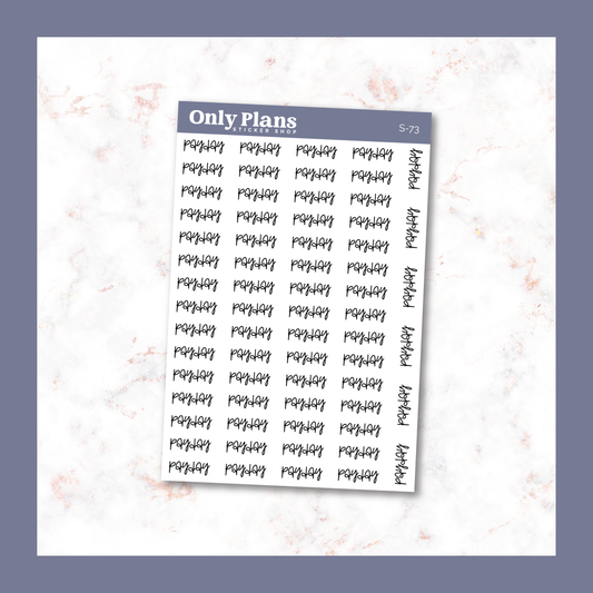 a planner sticker with the words only plans on it