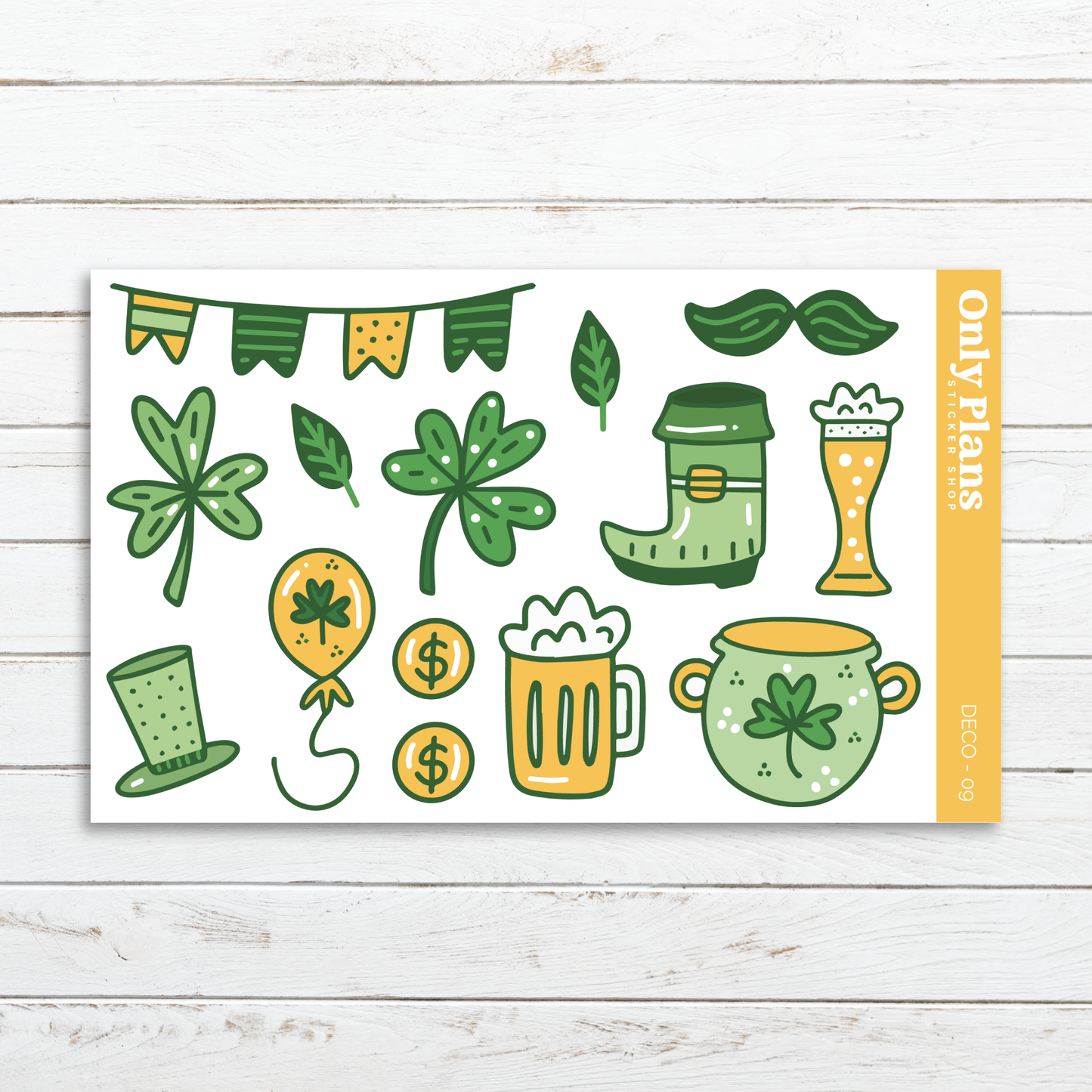 a st patrick's day sticker sheet