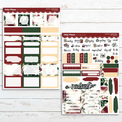 two pages of a christmas planner sticker