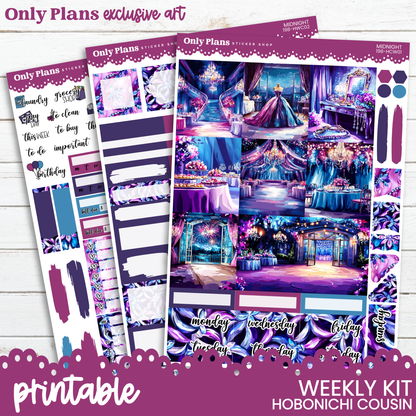 the printable planner kit includes a photo of a princess's castle