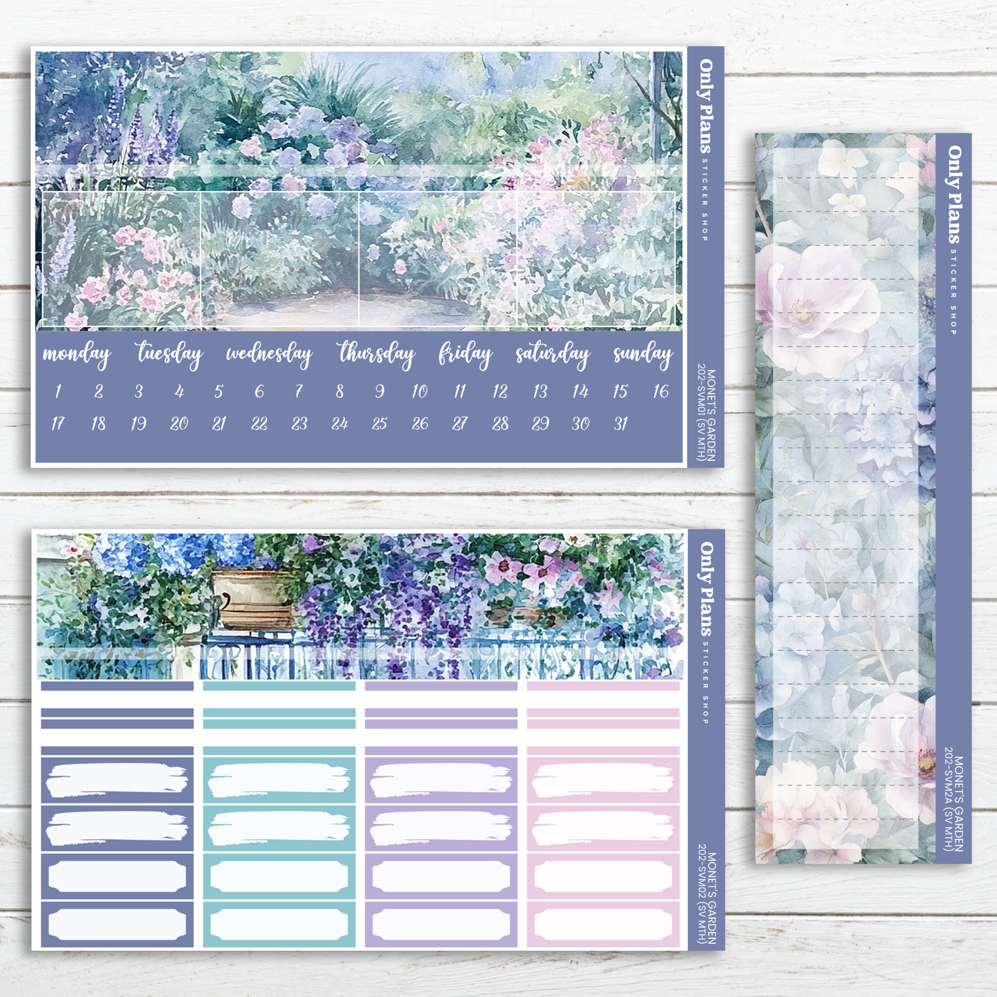 two calendars with flowers on them sitting on a table