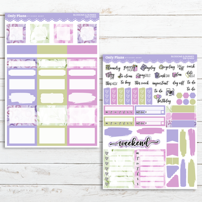 a purple and green planner sticker with the words weekend on it