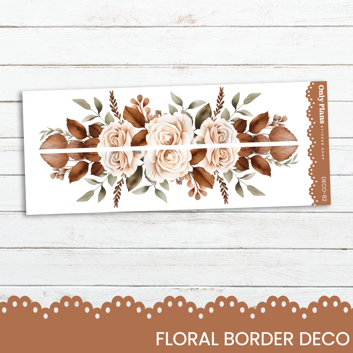 Borders Sticker Floral Border Deco Stickers - DECO-82 – Only Plans Sticker Shop
