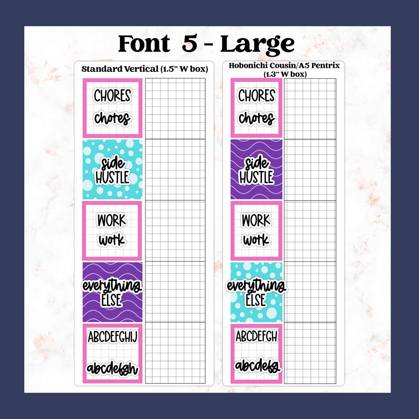 a printable page for the font 5 large