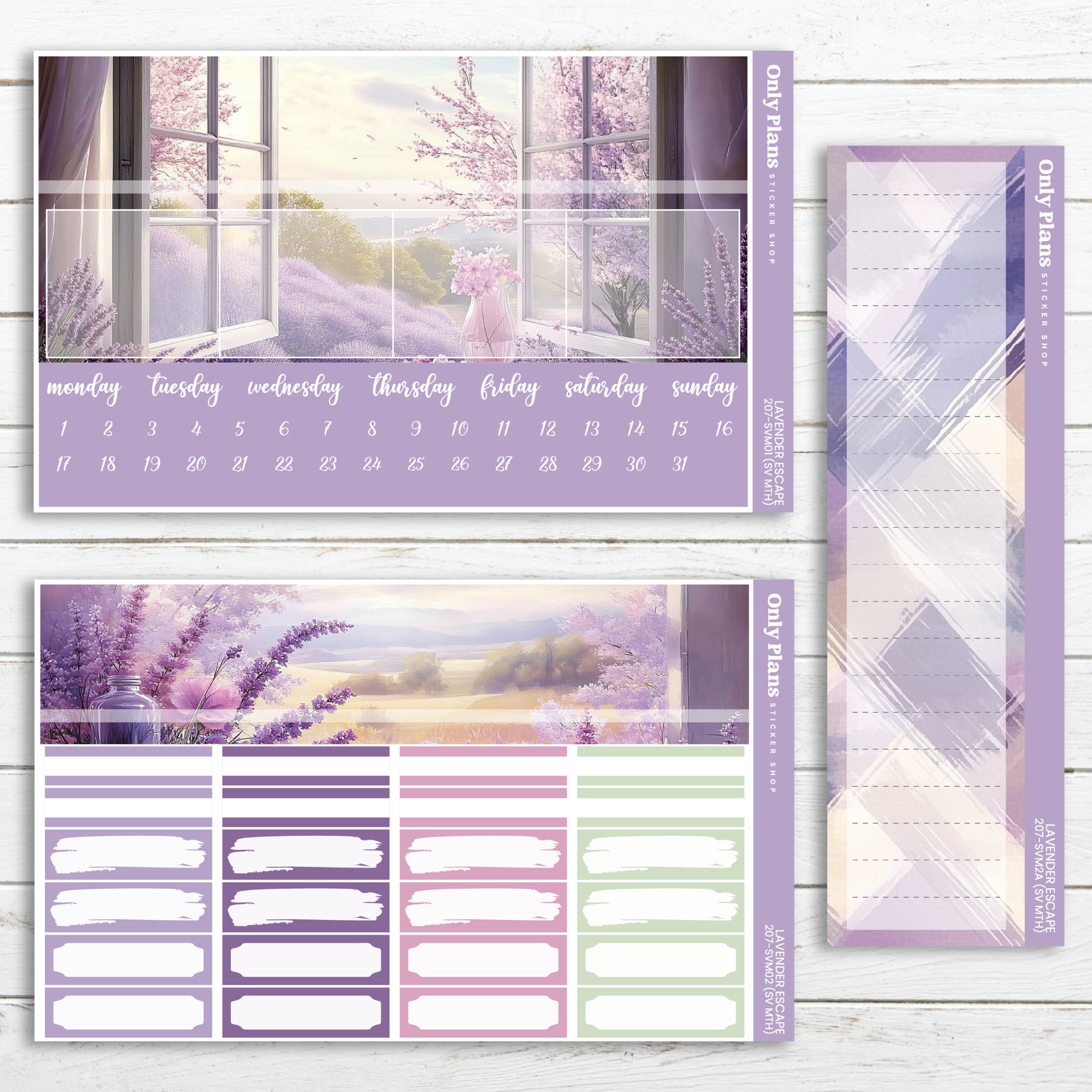 a calendar with a window and flowers on it