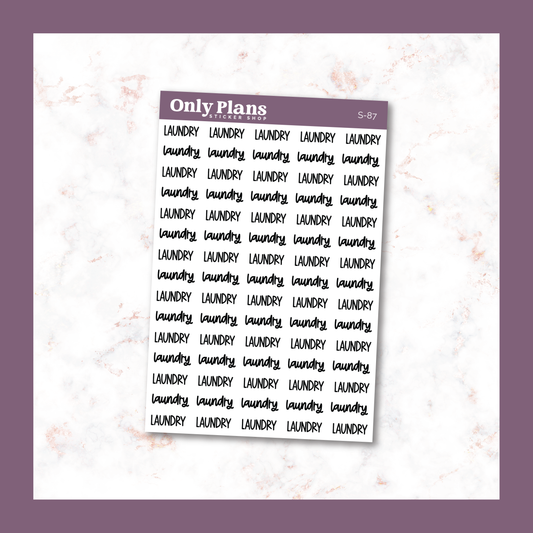 a planner sticker with the words only plans on it