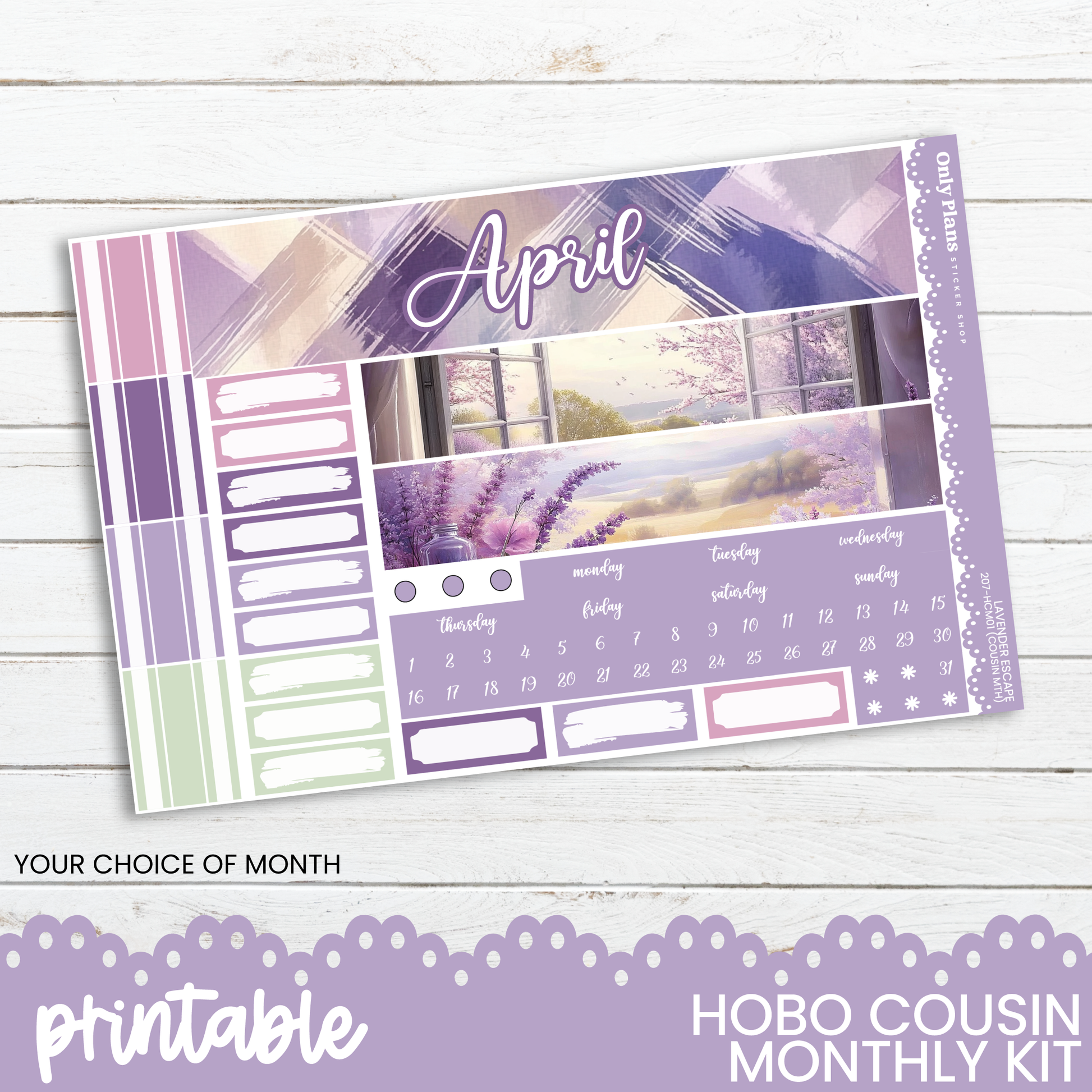 a printable month of the month planner