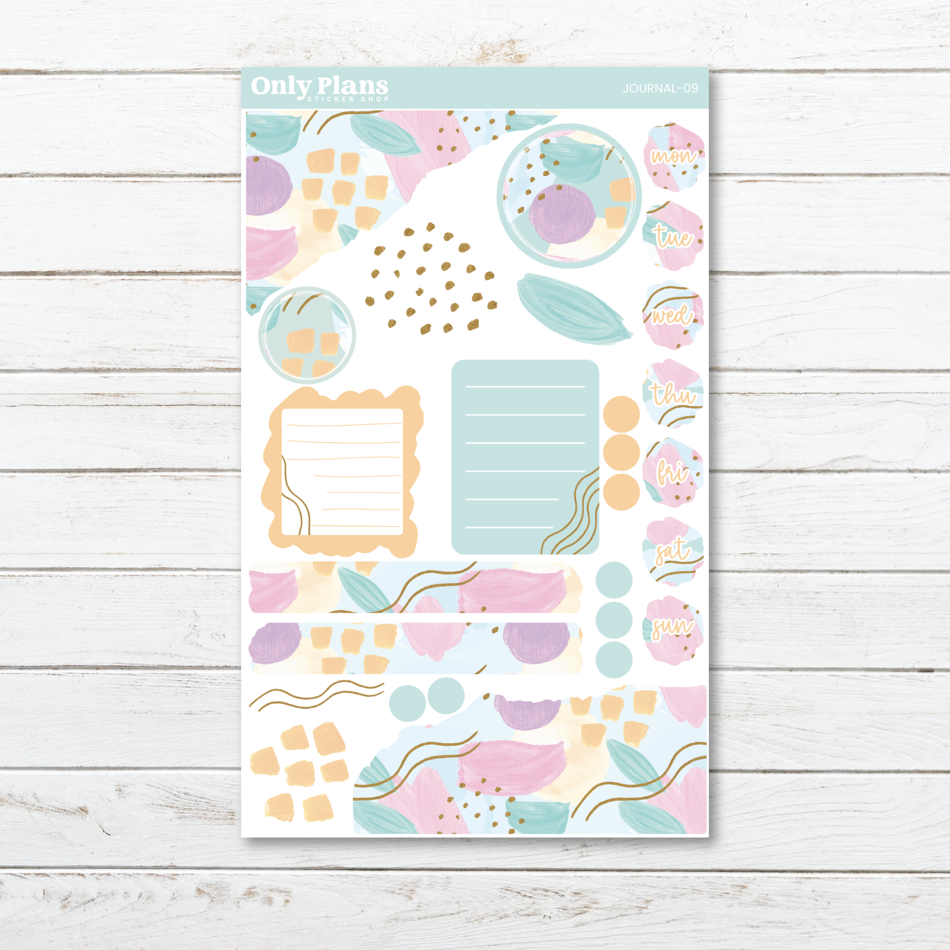 a planner sticker with a flower pattern on it