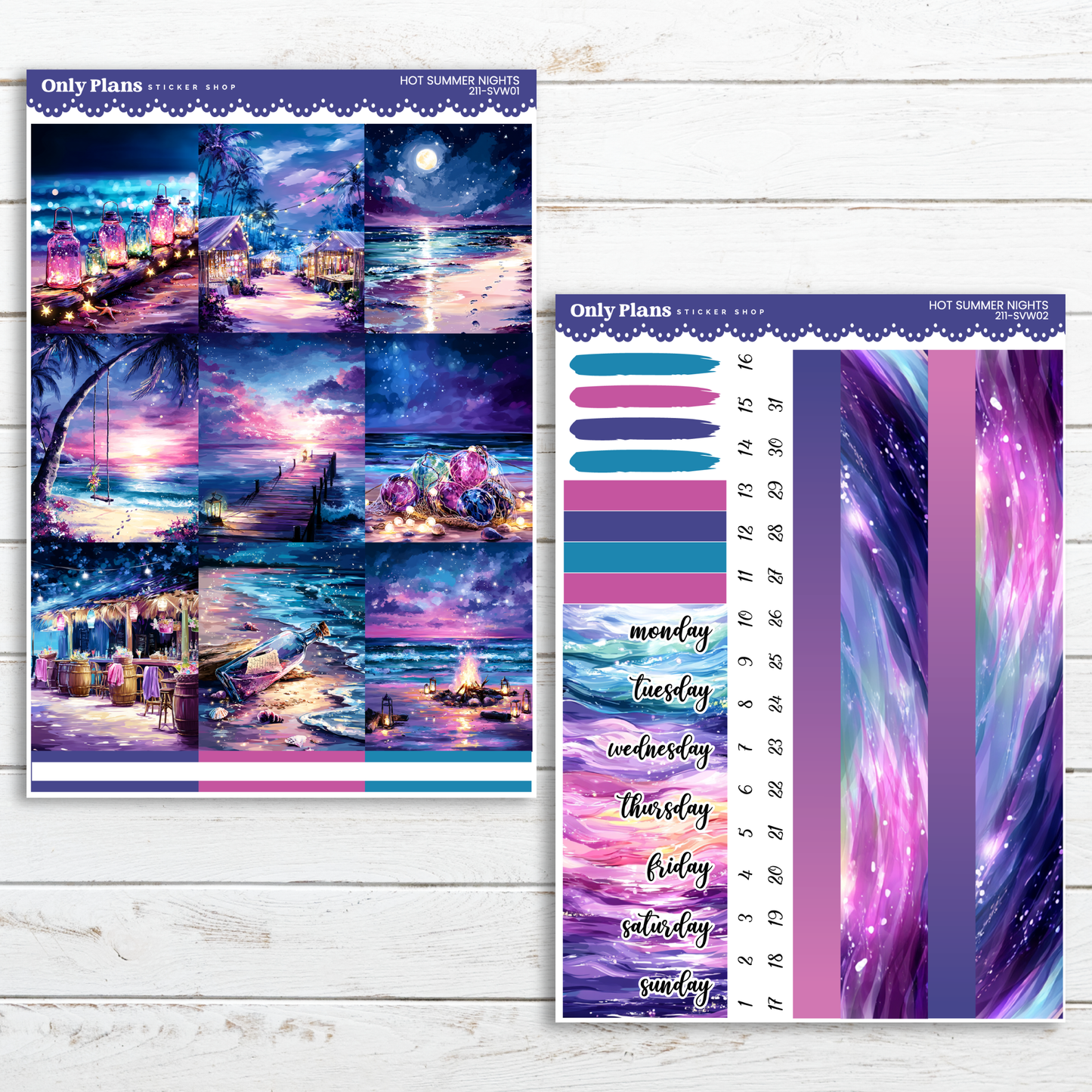 a paper pad with a picture of a night scene