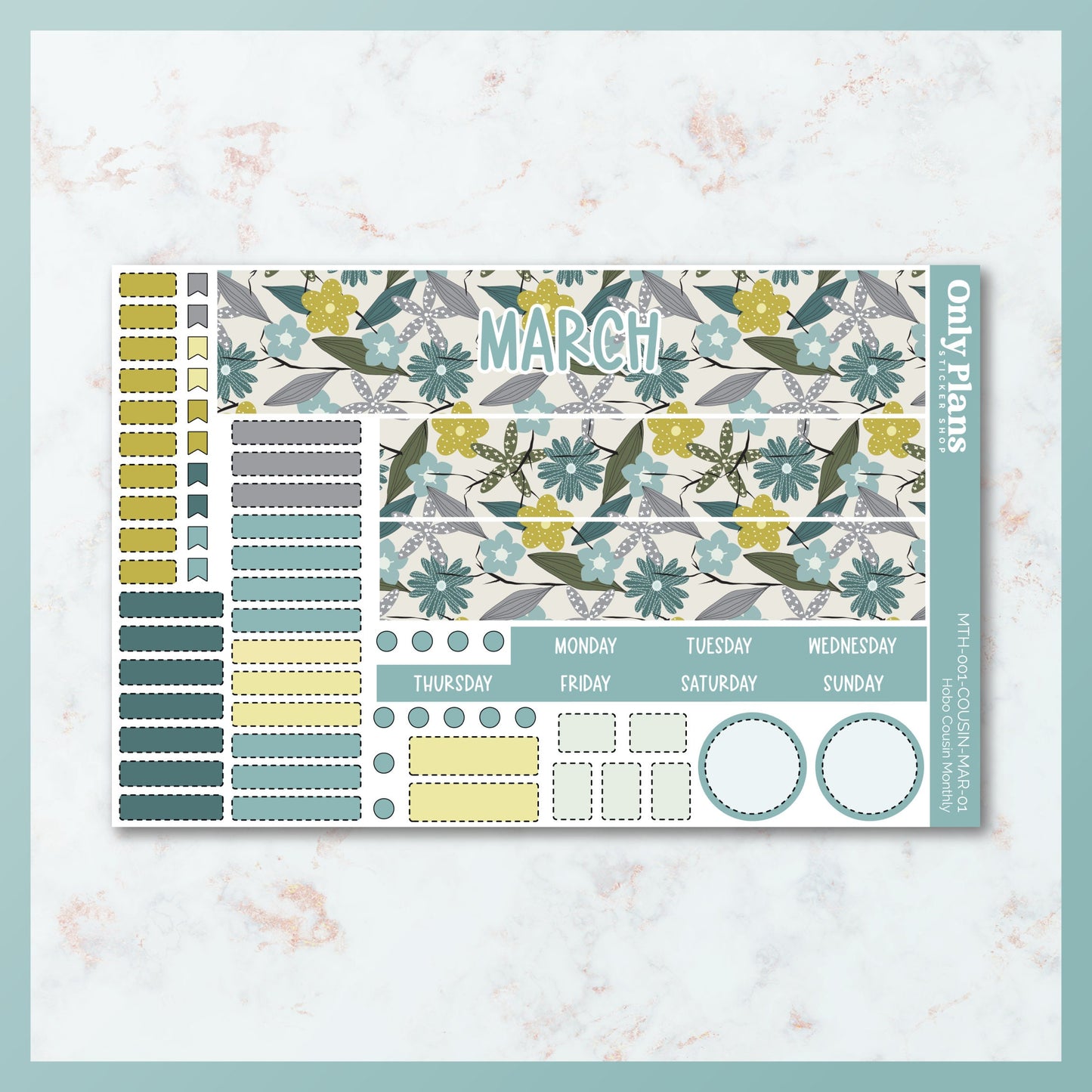 Printable Hobo Cousin Monthly Kit - March