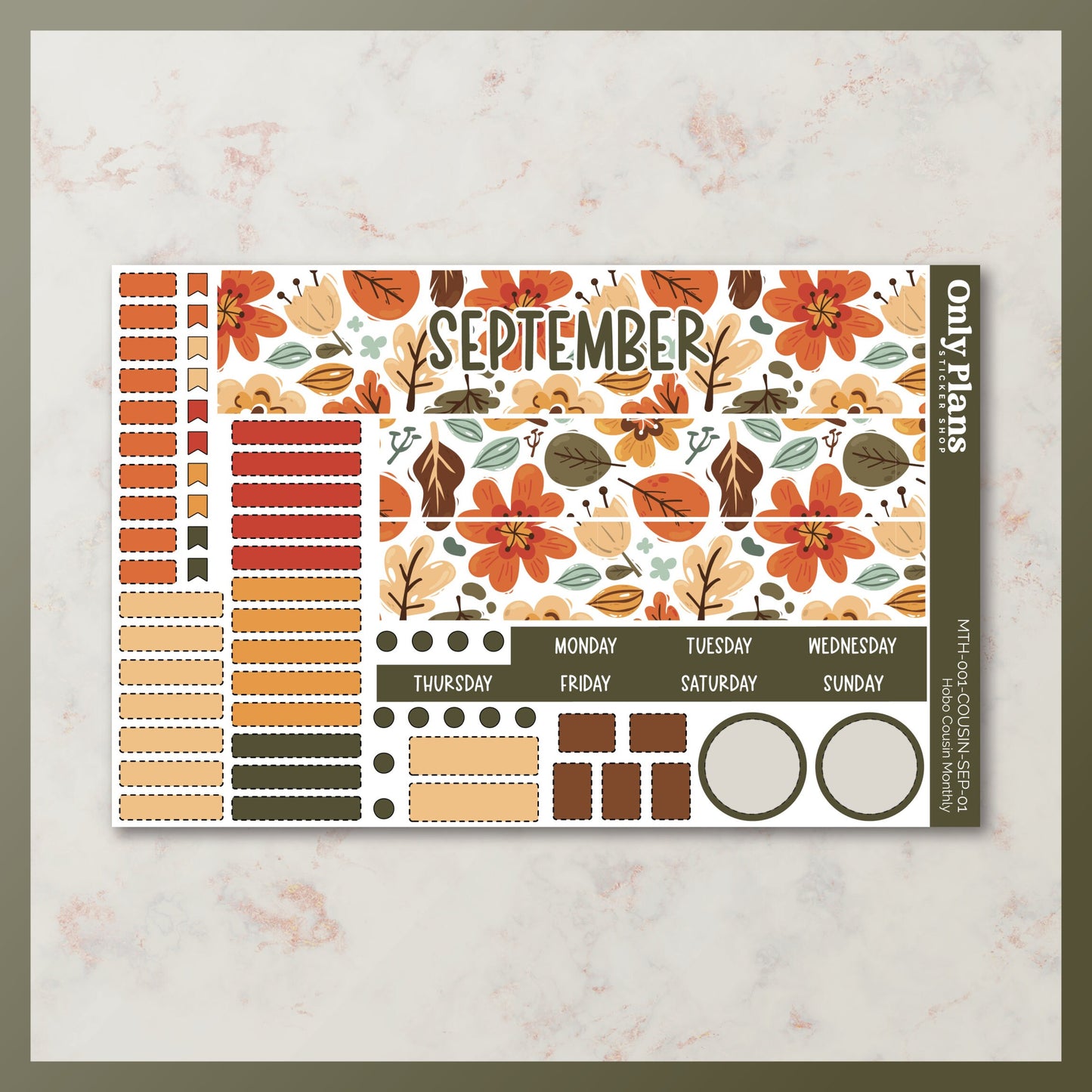 Printable Hobo Cousin Monthly Kit - September