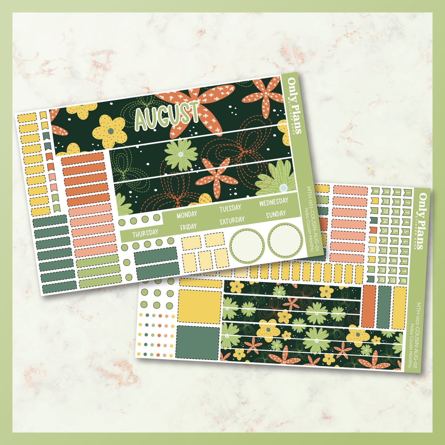 Printable Hobo Cousin Monthly Kit - August