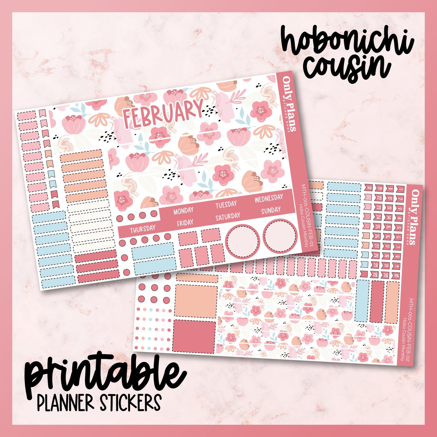 Printable Hobo Cousin Monthly Kit - February