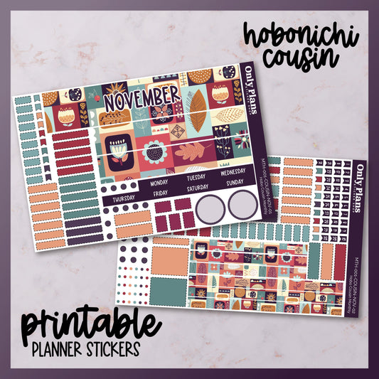 Printable Hobo Cousin Monthly Kit - November