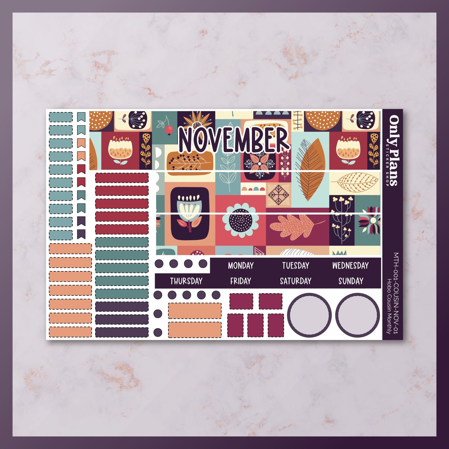 Printable Hobo Cousin Monthly Kit - November