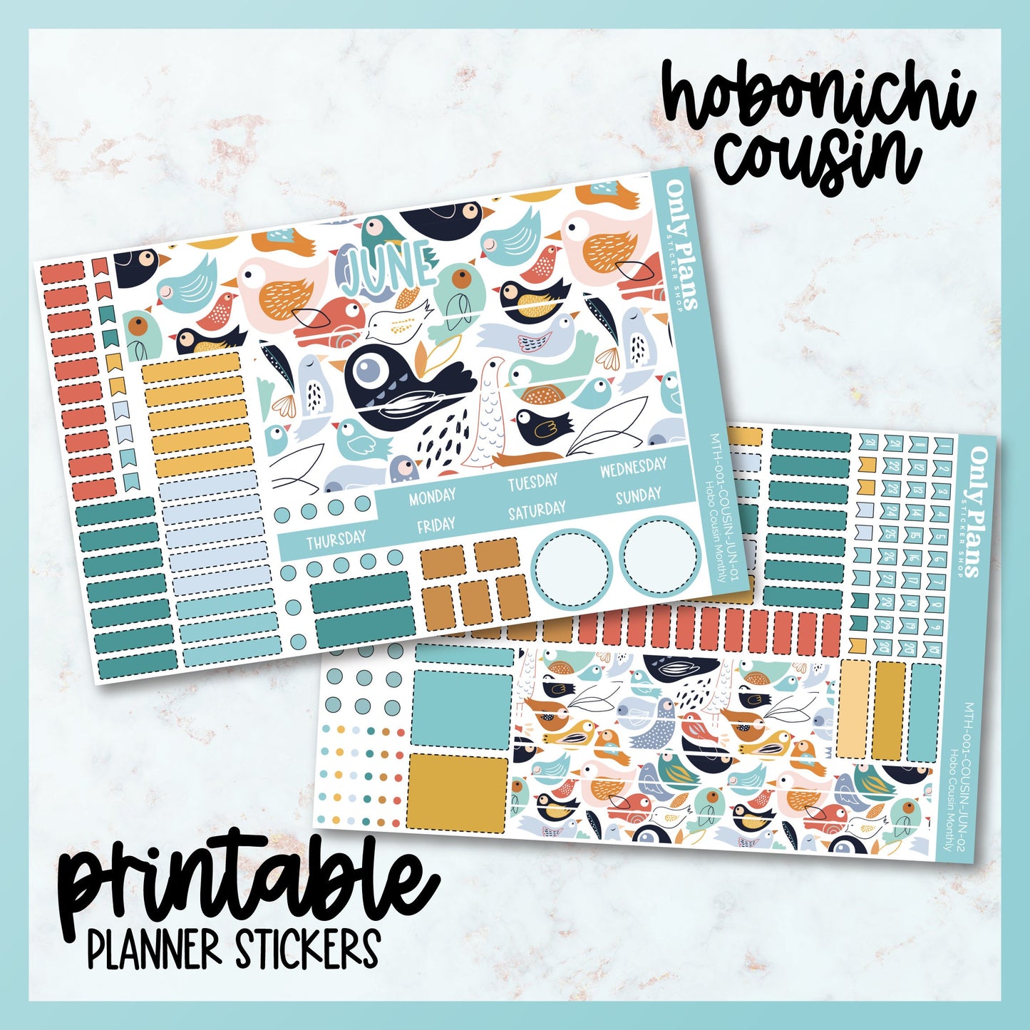 Printable Hobo Cousin Monthly Kit - June