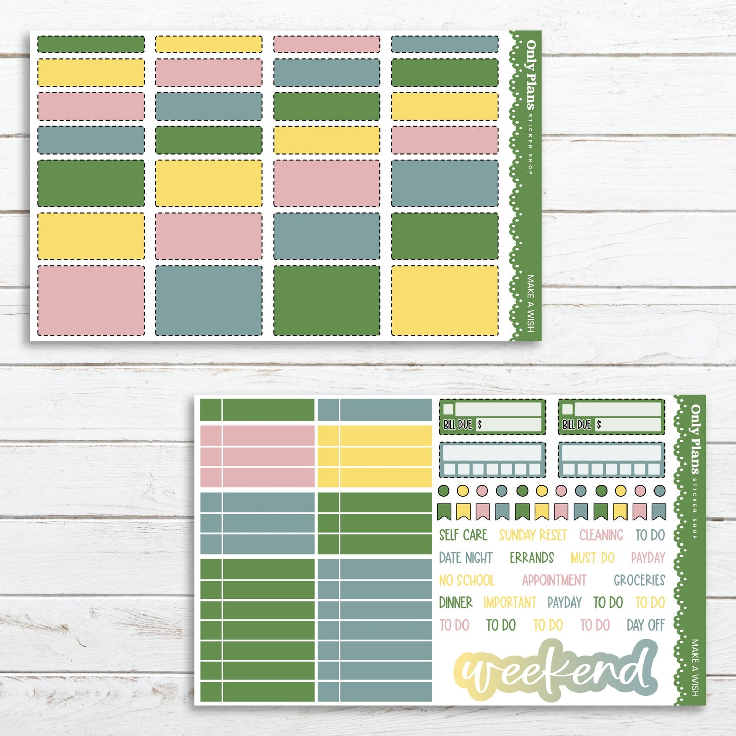 a printable planner sticker and a planner sticker