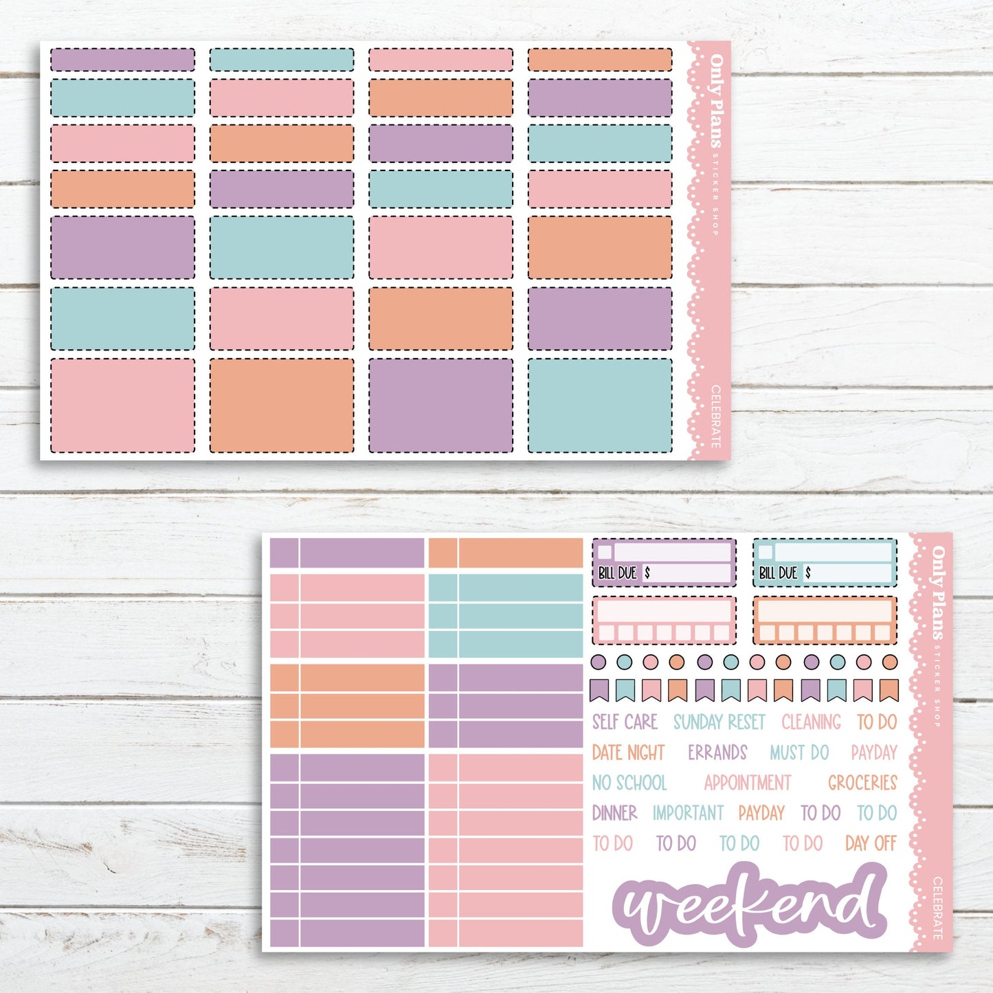 a printable planner sticker and a planner sticker