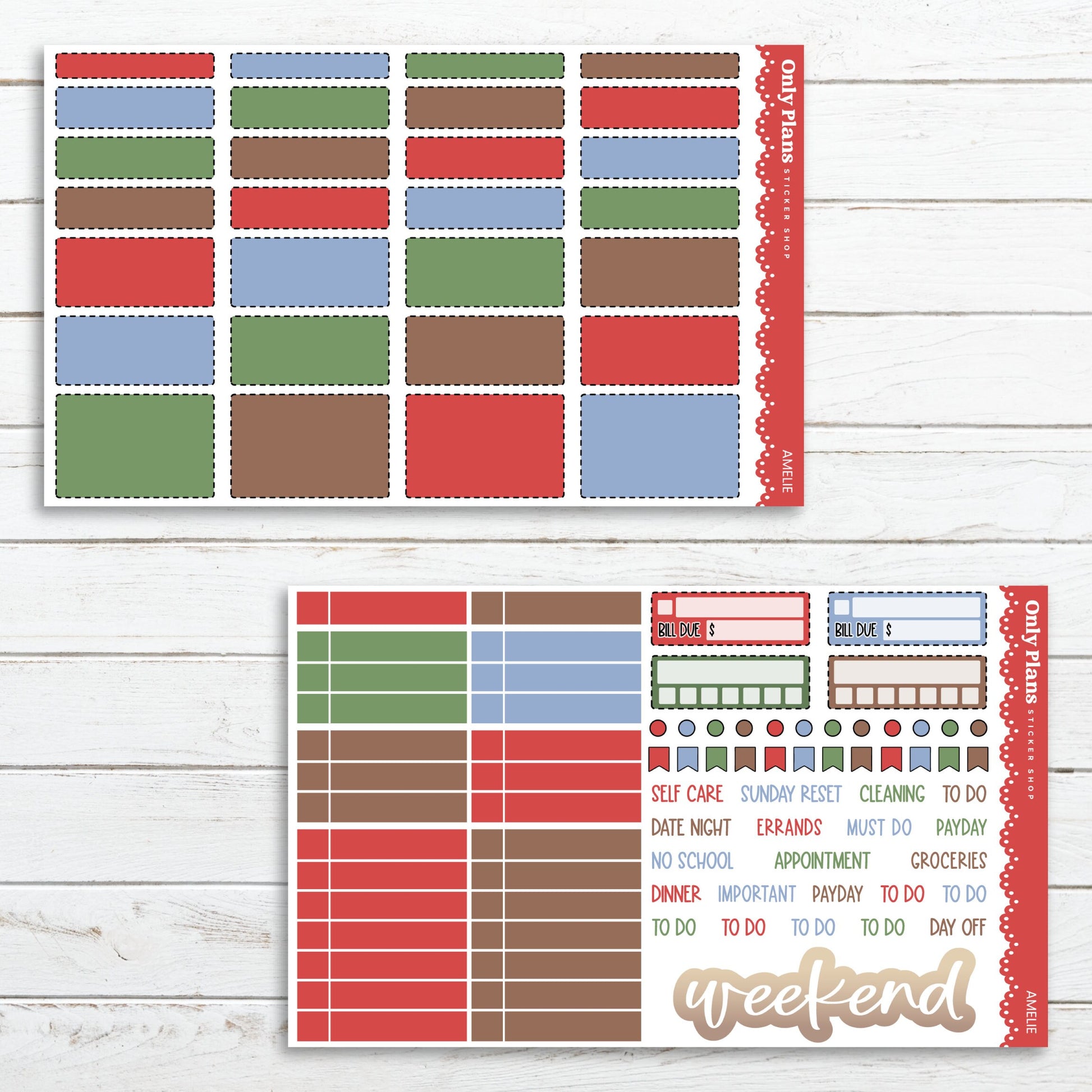 a printable planner sticker and a planner sticker