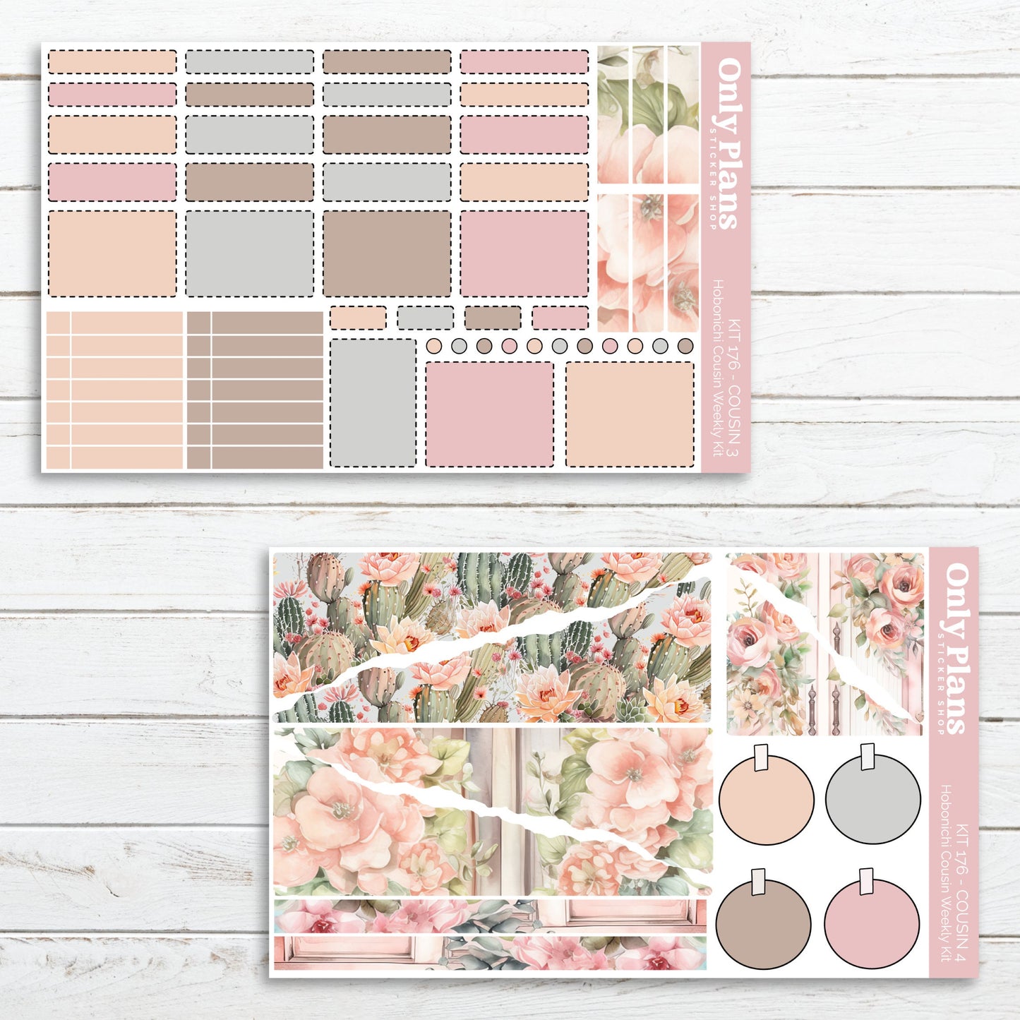 a floral planner sticker and a planner sticker