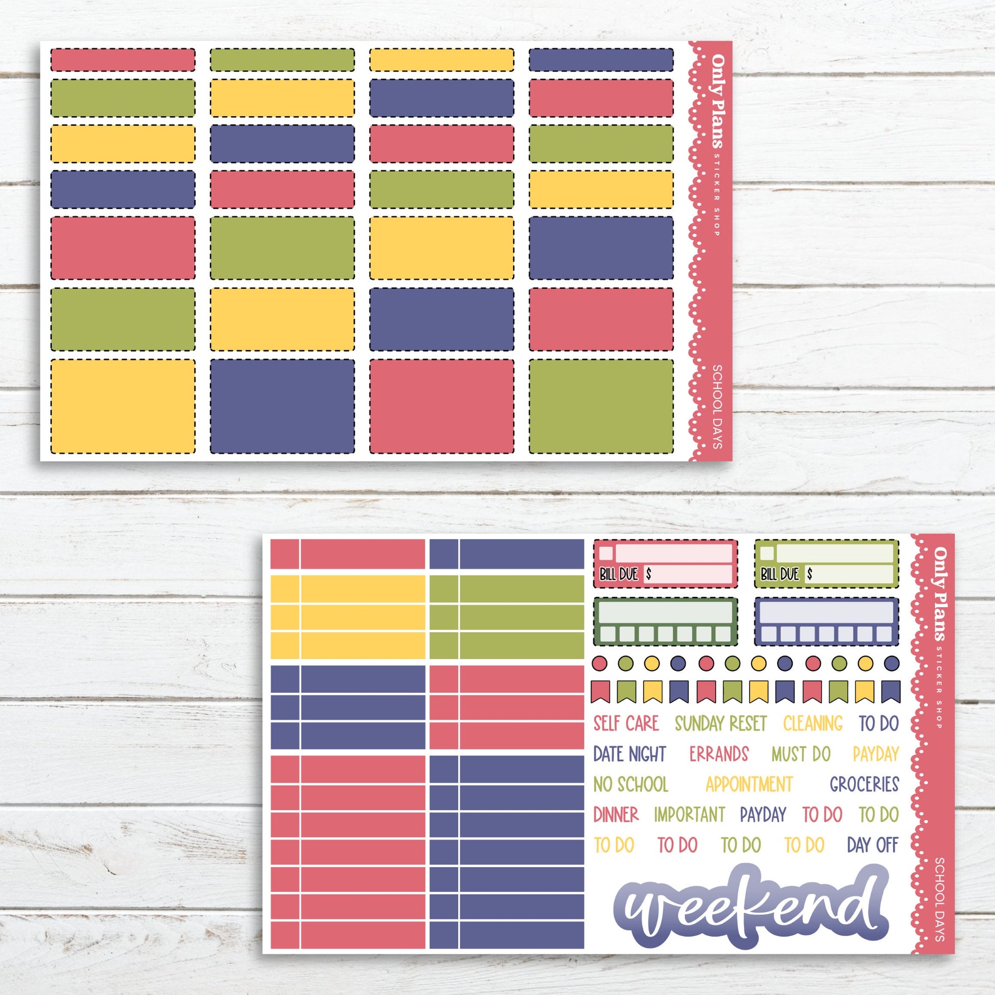 a printable planner sticker and a planner sticker