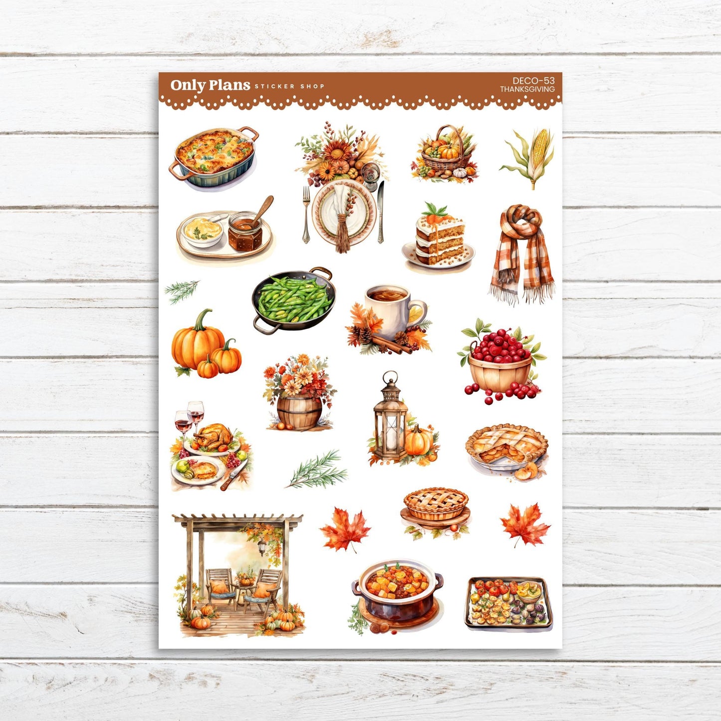 Printable Deco Stickers - DECO-53 - Thanksgiving