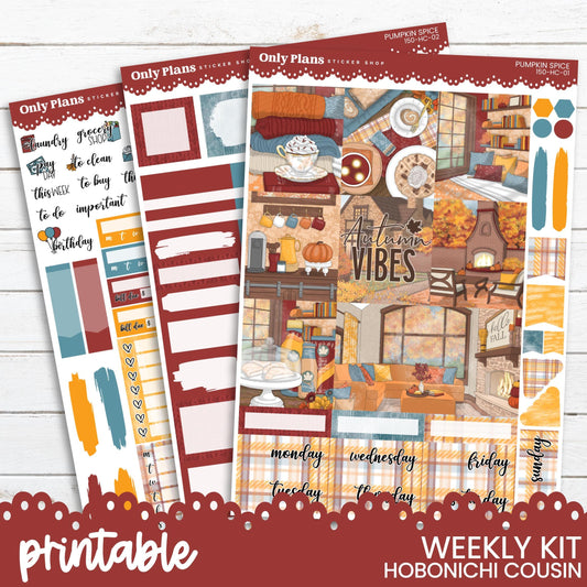 the printable weekly kit includes a variety of items