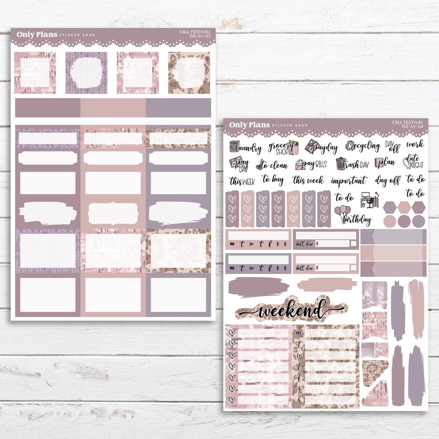 a pink and grey planner sticker sheet with a pink and grey planner sticker