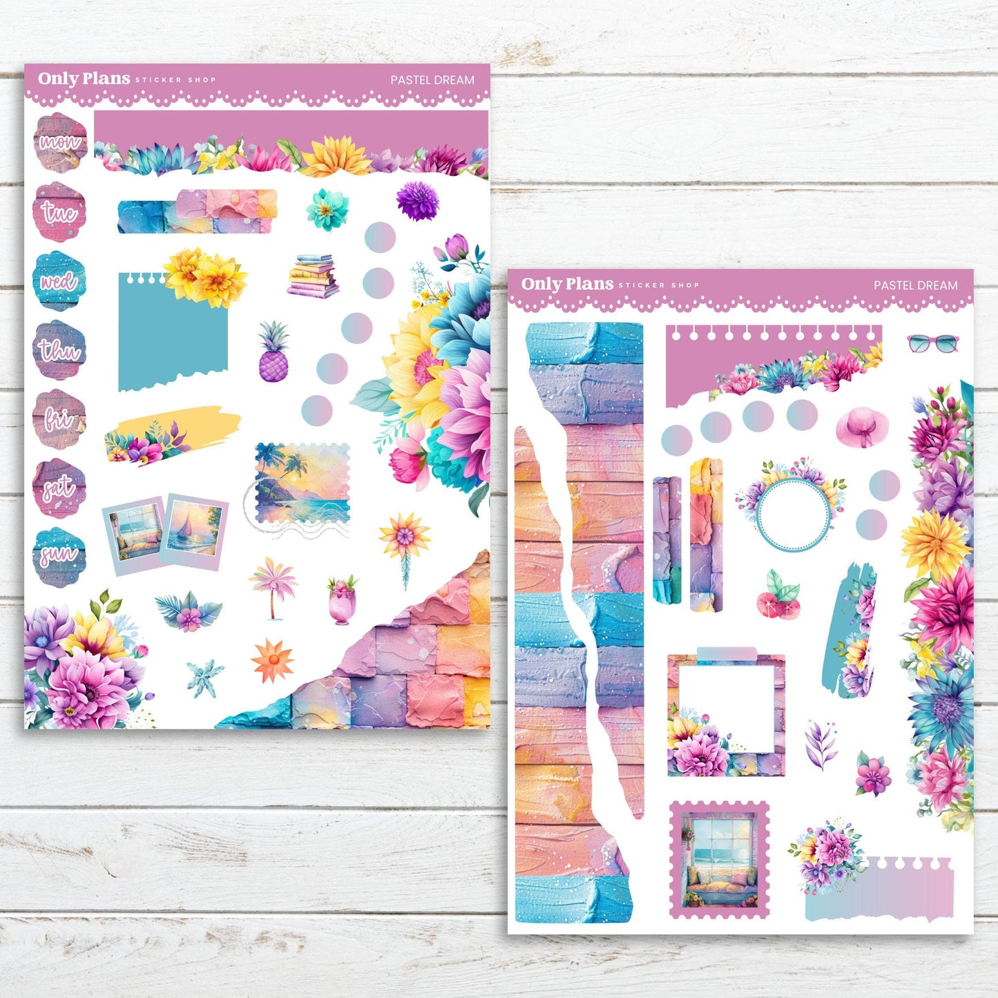 Journaling Kit & Floral Deco - Kit 184 - Pastel Dream