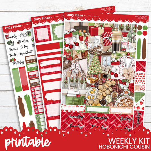 a printable christmas planner sticker and a planner sticker