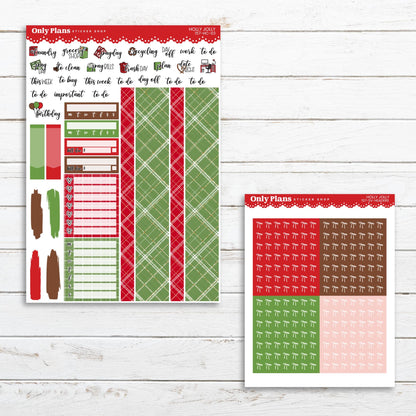 a christmas planner sticker and a christmas planner sticker