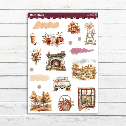 Printable Deco Stickers - DECO-40 - Hello Autumn