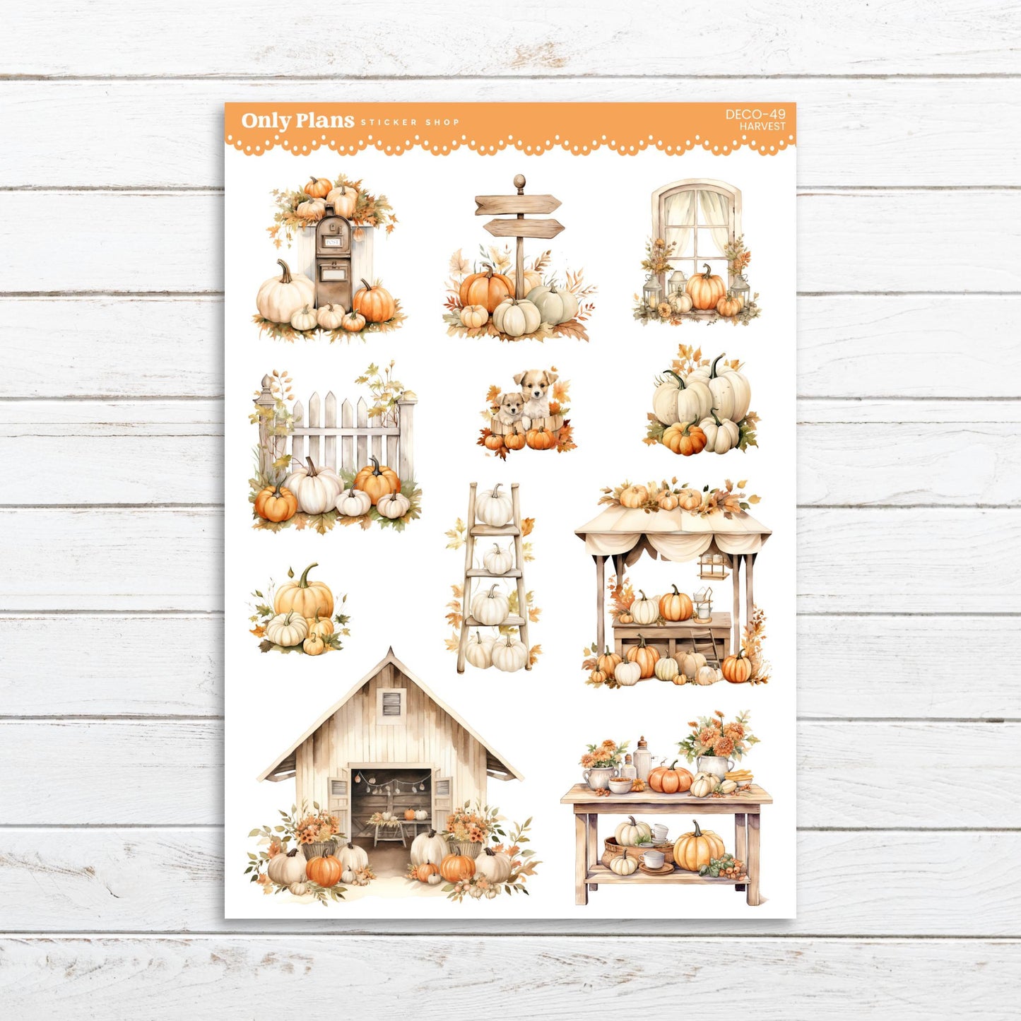 Printable Deco Stickers - DECO-49 - Harvest