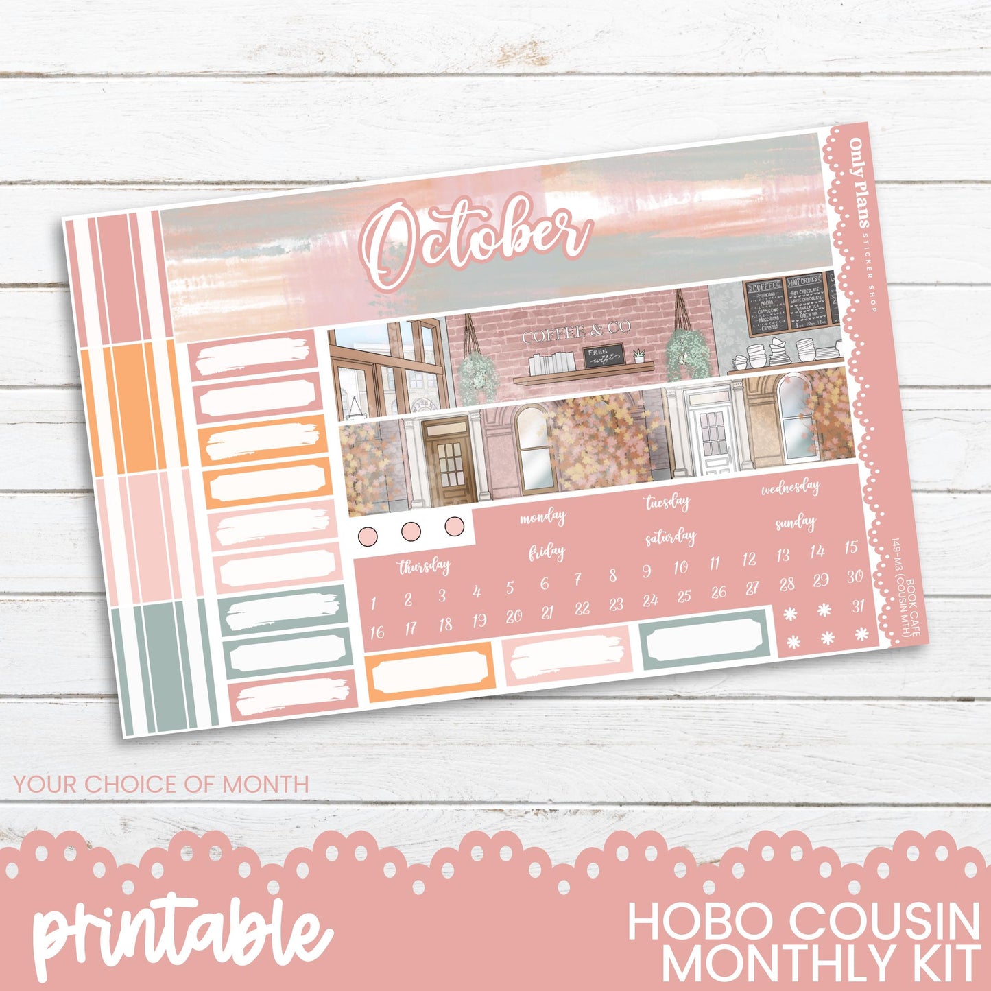 a printable planner for the month of october