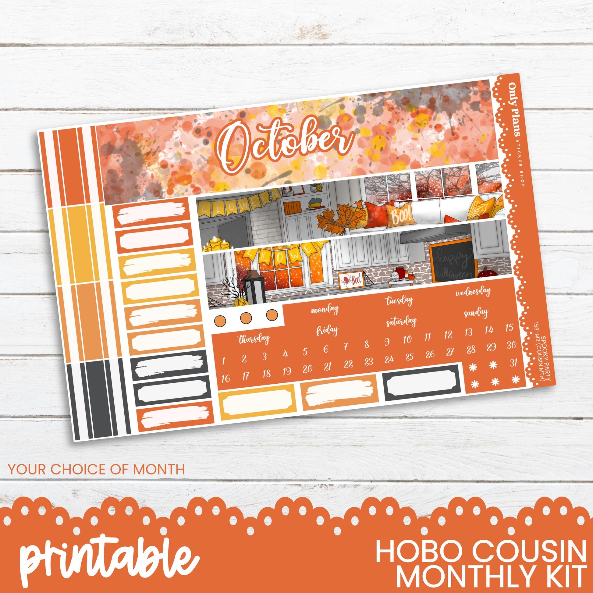 a printable planner for october with the month of october