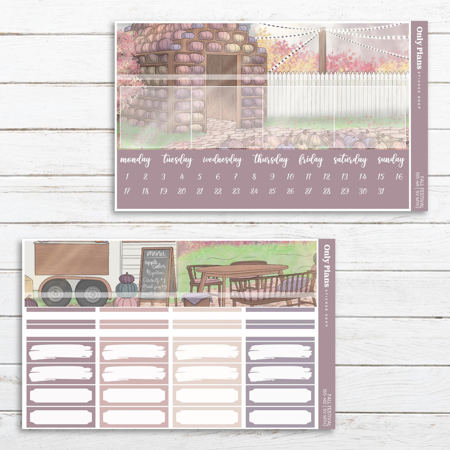 a calendar with a picture of a picnic table