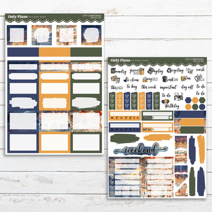 two pages of a planner sticker set