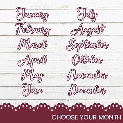 a photo of the months of the month with the words choose your month