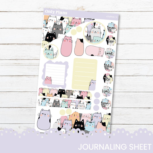 a sticker sheet with cats on it