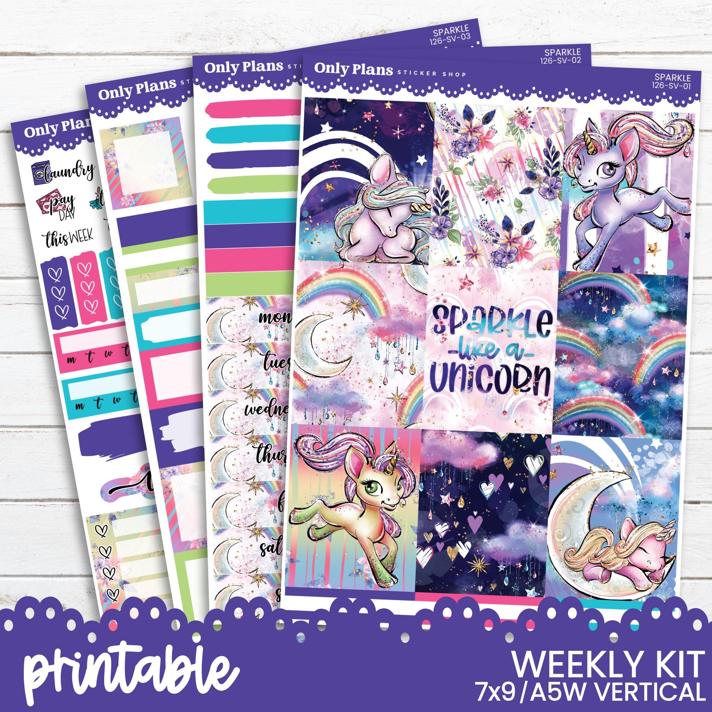 Bon Plan Sticker Printable Weekly Sticker Kit 126 - Sparkle – Only Plans Sticker Shop