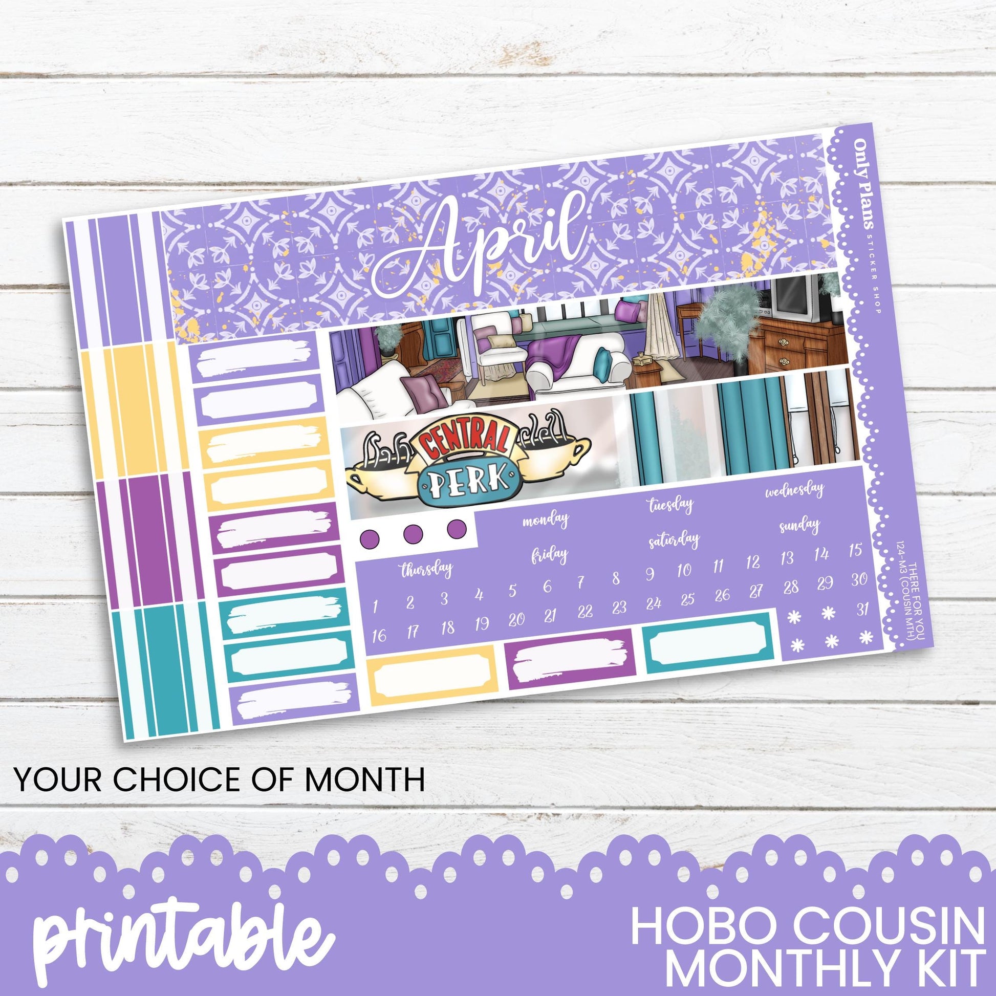 a printable calendar with a purple background